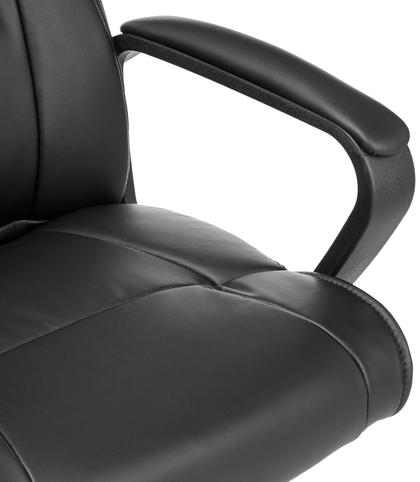 Ergonomic PU Leather Office Chair Adjustable Swivel Armrest Support