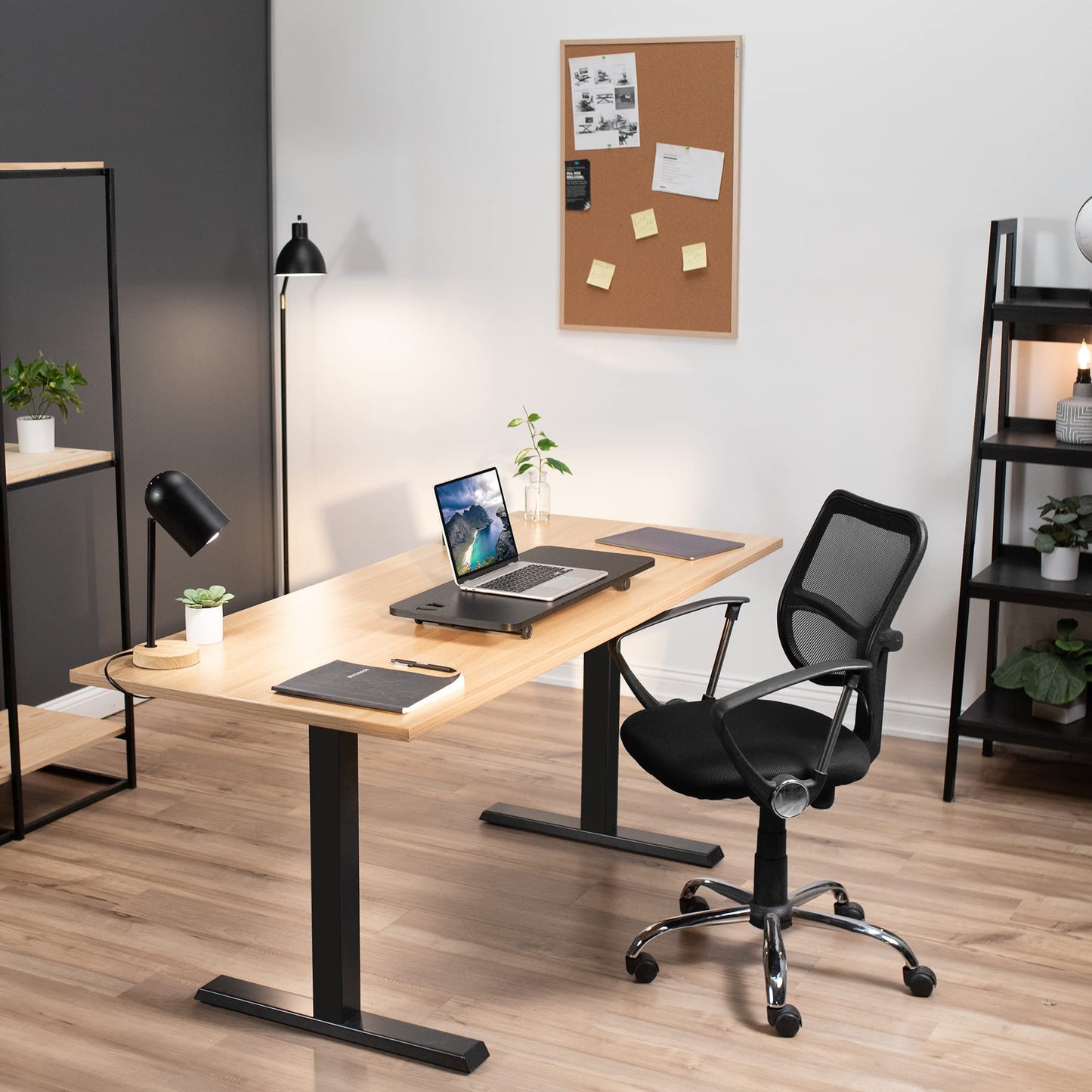 Standing Desk Converter Laptop Riser Adjustable Height Sit Stand Workstation Scissor Lift Desktop Office Desk