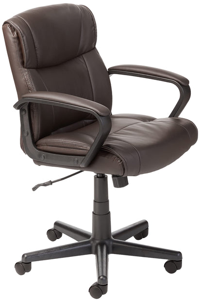 Ergonomic PU Leather Office Chair Adjustable Swivel Armrest Support