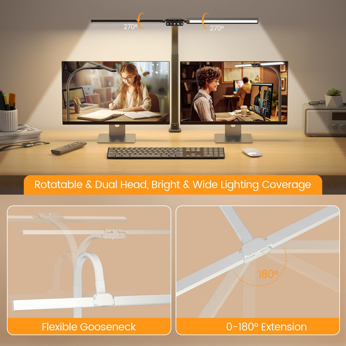 SIBRILLE LED Desk Lamp for Home Office