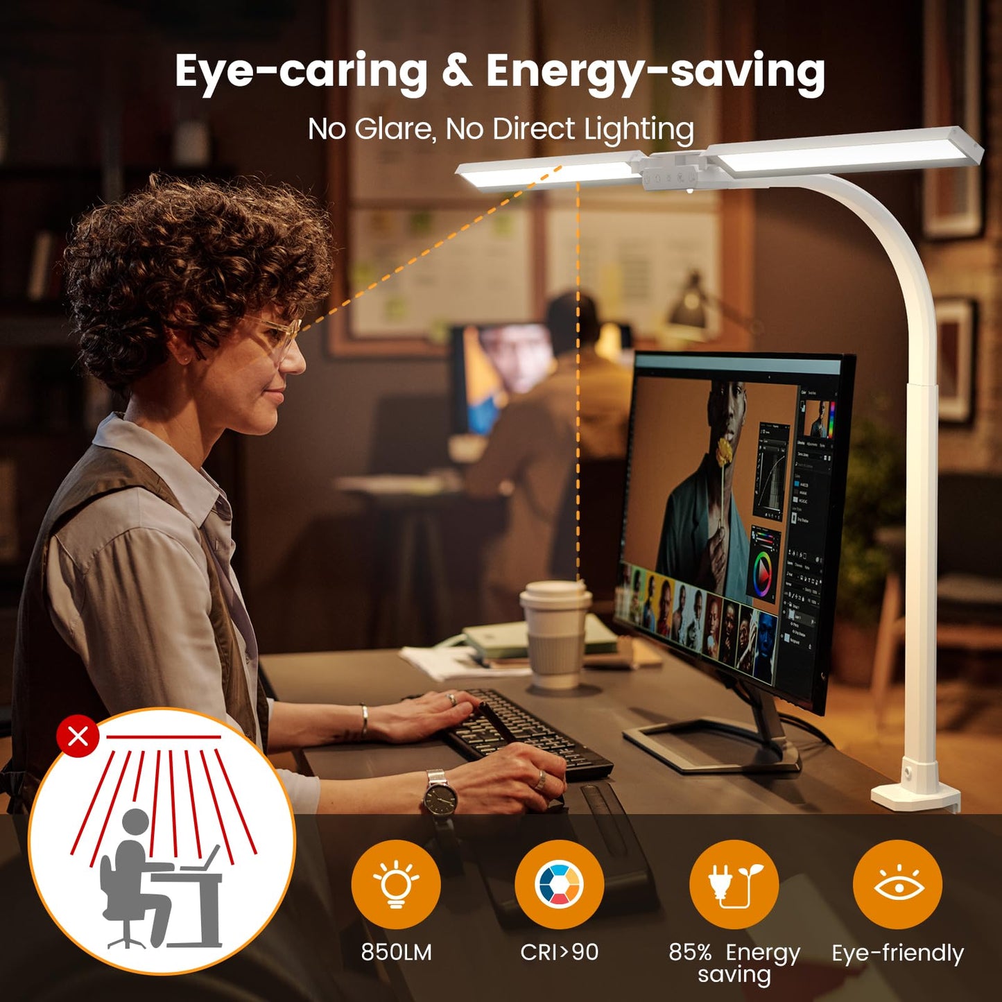 SIBRILLE LED Desk Lamp for Home Office