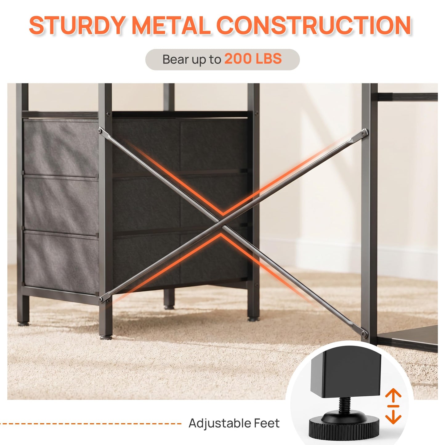 L Shaped Gaming Desk with Shelves Reversible Storage Corner Computer Desk for Gaming Study Writing Home Office