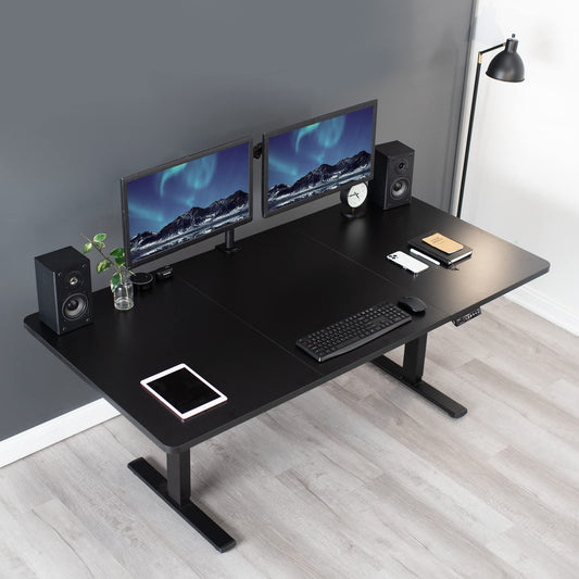 Universal Table Top for Height Adjustable Desk Frame Extra Wide 3 Section Desktop Home Office Surface