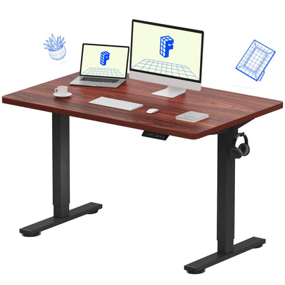 Electric Standing Desk Adjustable Height One Piece Desktop 4 Memory Presets Stable Home Office Desk