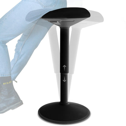 Ergonomic Standing Desk Stool Adjustable Height Swivel Wobble Chair Anti-Slip Rocking Motion Office Classroom Stool