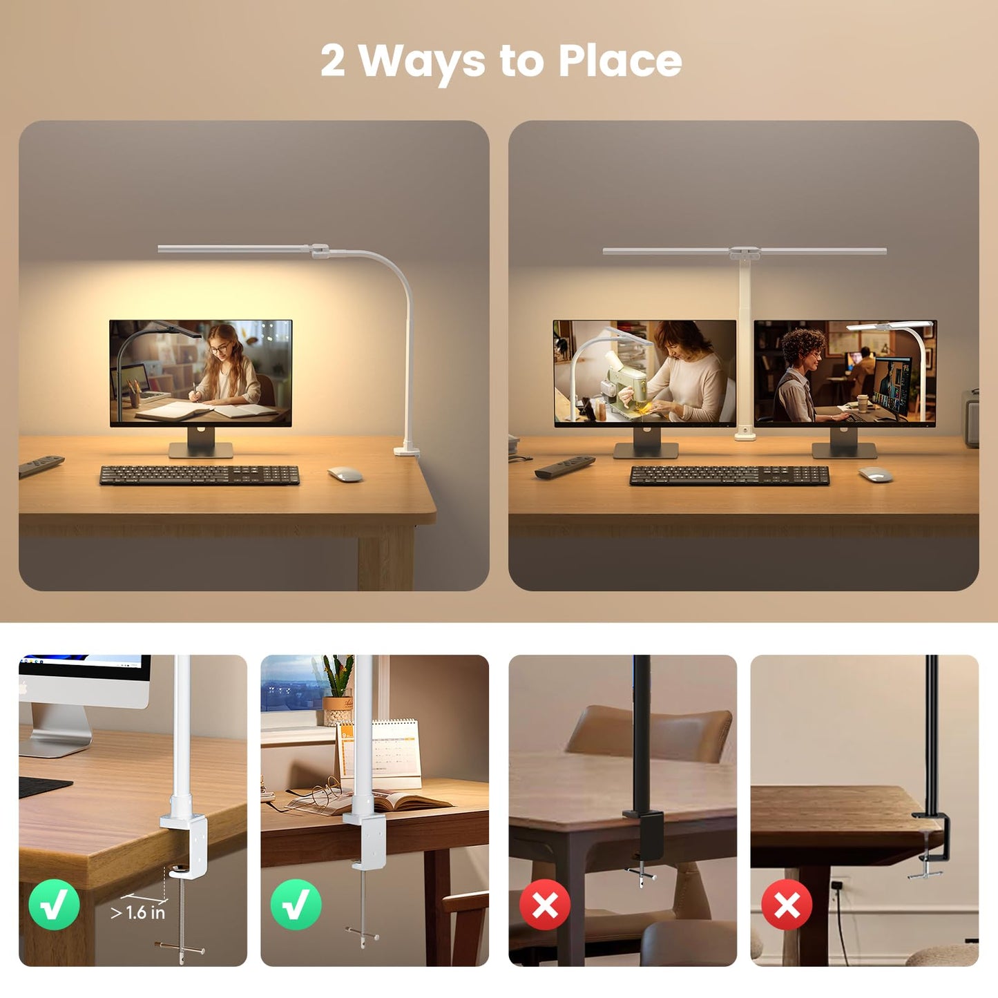SIBRILLE LED Desk Lamp for Home Office