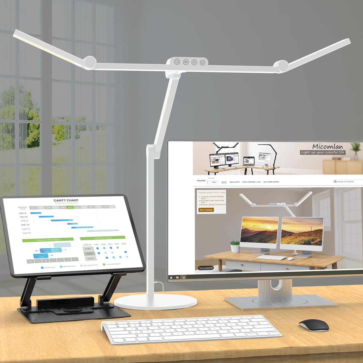 Micomlan Desk Lamp with Base