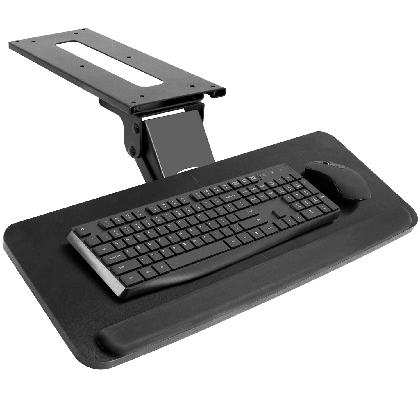 Adjustable Under Desk Keyboard Tray Ergonomic Mount Platform Slide-Out Mouse Shelf Desk Drawer Workstation