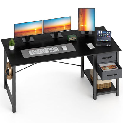 Sweetcrispy 40/47 Inch Computer Desk with Drawers for Home Office