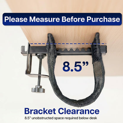 Under Desk Cable Management Mesh Clamp-On Wire Organizer Workstation Cable Net Storage Rack
