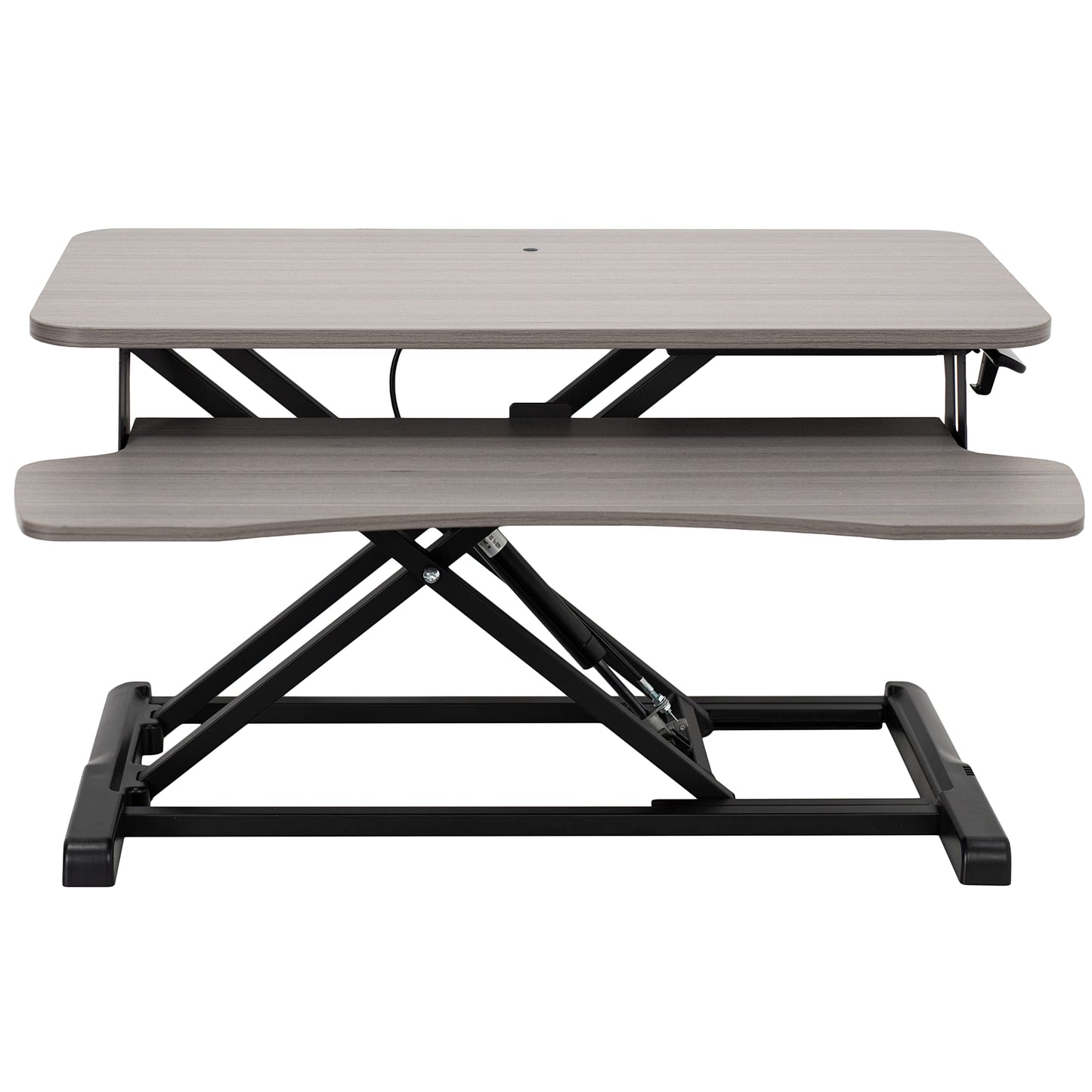 Height Adjustable Desk Converter Sit Stand Workstation Dual Monitor Laptop Riser Wide Keyboard Tray