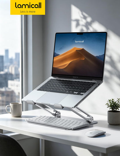 Adjustable Aluminum Laptop Stand Foldable Portable Ergonomic Notebook Riser Desk Holder