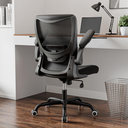 Ergonomic Mesh Office Chair Adjustable Lumbar Support Flip-Up Armrests