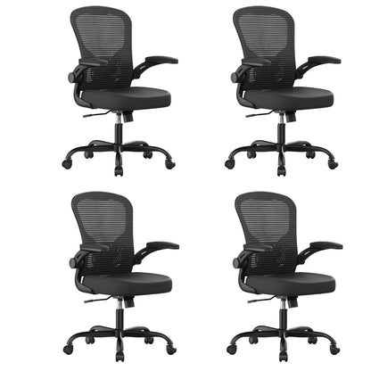 High Back Mesh Office Chair 330LBS Flip-Up Arms Lumbar Support