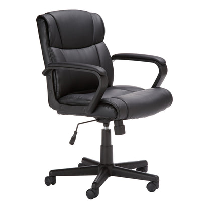 Ergonomic PU Leather Office Chair Adjustable Swivel Armrest Support