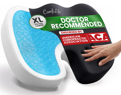 Gel Memory Foam Seat Cushion Ergonomic Tailbone Sciatica Pain Relief Office Car Support