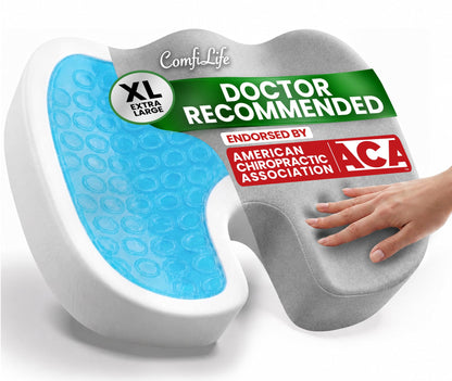 Gel Memory Foam Seat Cushion Ergonomic Tailbone Sciatica Pain Relief Office Car Support