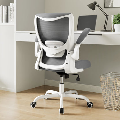 Ergonomic Mesh Office Chair Adjustable Lumbar Support Flip-Up Armrests