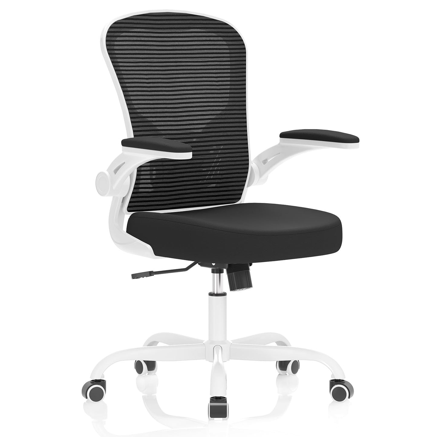 High Back Mesh Office Chair 330LBS Flip-Up Arms Lumbar Support