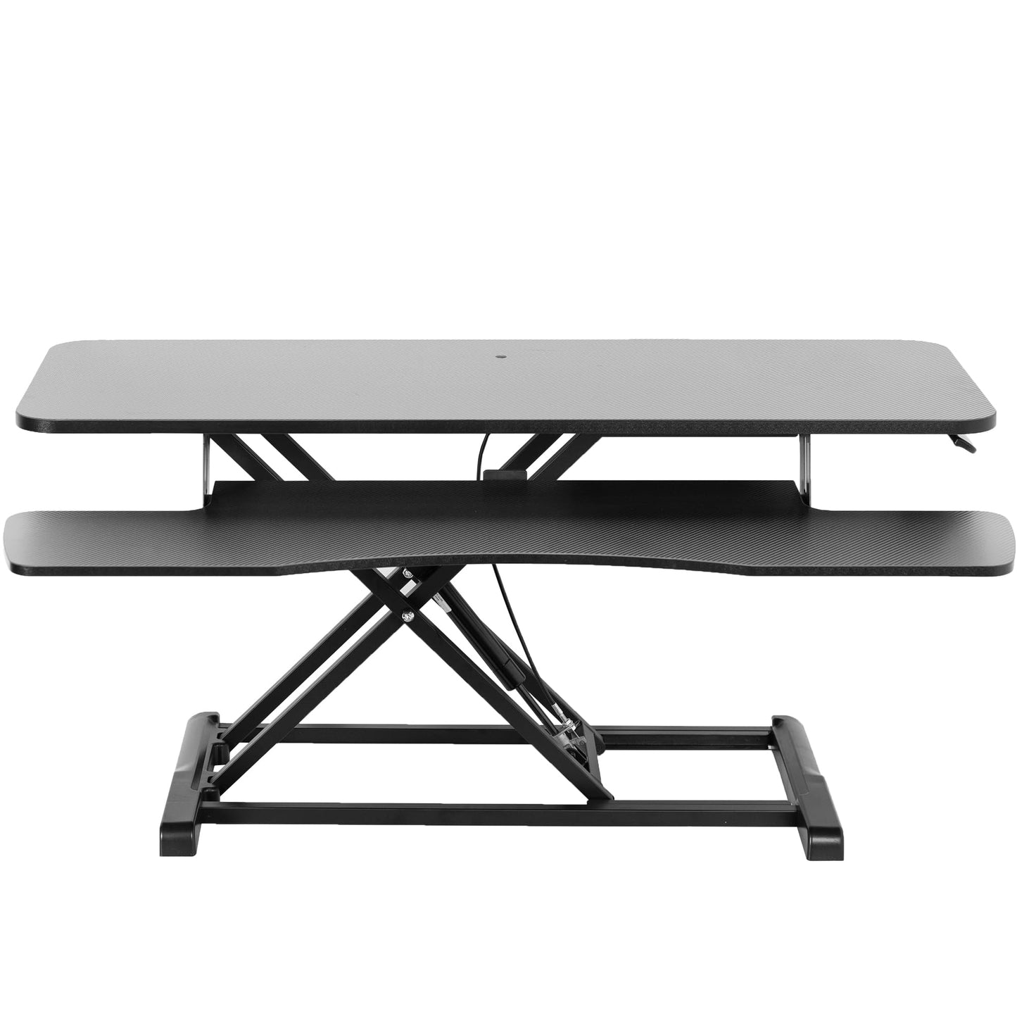 Height Adjustable Desk Converter Sit Stand Workstation Dual Monitor Laptop Riser Wide Keyboard Tray