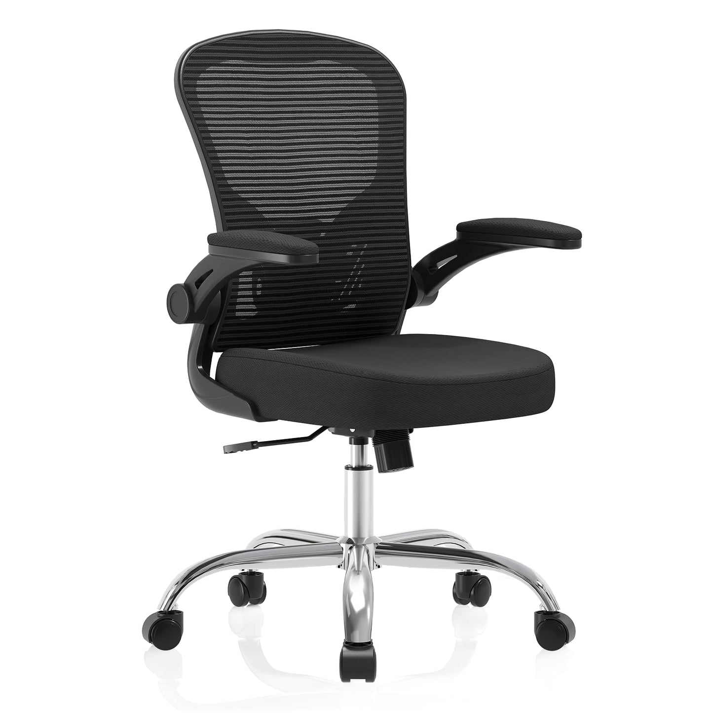 High Back Mesh Office Chair 330LBS Flip-Up Arms Lumbar Support