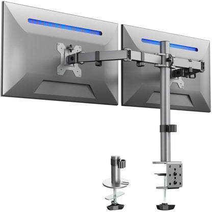 Dual Monitor Desk Mount Heavy Duty Fully Adjustable Steel Stand for Two Screens Computer Monitor Arm Stand