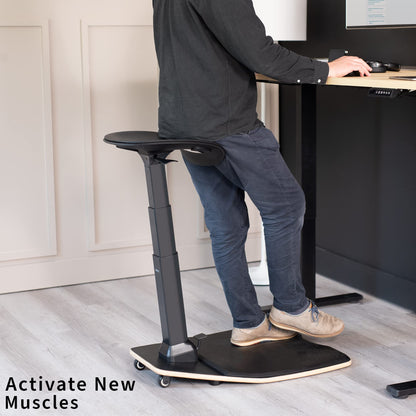 Ergonomic Leaning Perch Standing Desk Stool Anti-Fatigue Posture Seat Adjustable Height