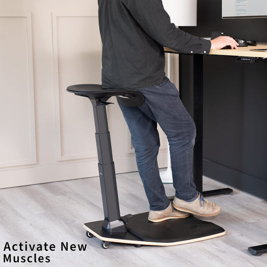 Ergonomic Leaning Perch Standing Desk Stool Anti-Fatigue Posture Seat Adjustable Height