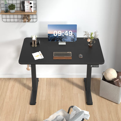 Electric Height Adjustable Standing Desk Memory Preset Sit Stand Desk Home Office T-Shaped Metal Frame
