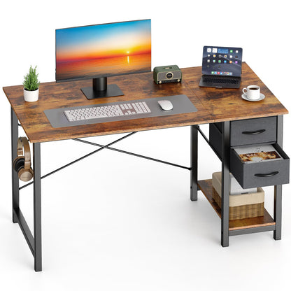 Sweetcrispy 40/47 Inch Computer Desk with Drawers for Home Office
