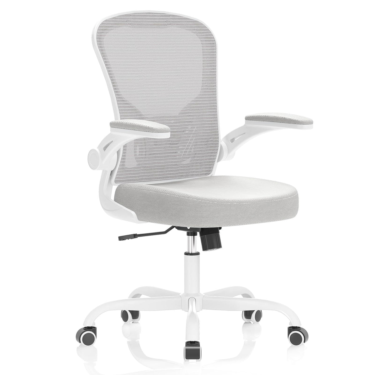 High Back Mesh Office Chair 330LBS Flip-Up Arms Lumbar Support