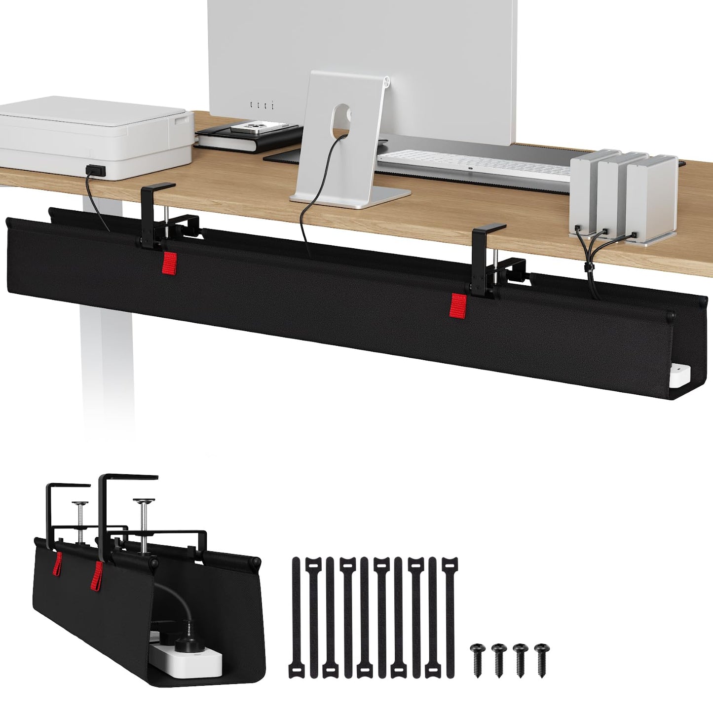 Univivi Under Desk Cable Management Tray