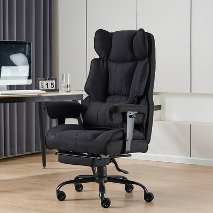 Big and Tall High Back Executive Office Chair with Footrest 400lb Capacity Fabric Ergonomic Computer Chair