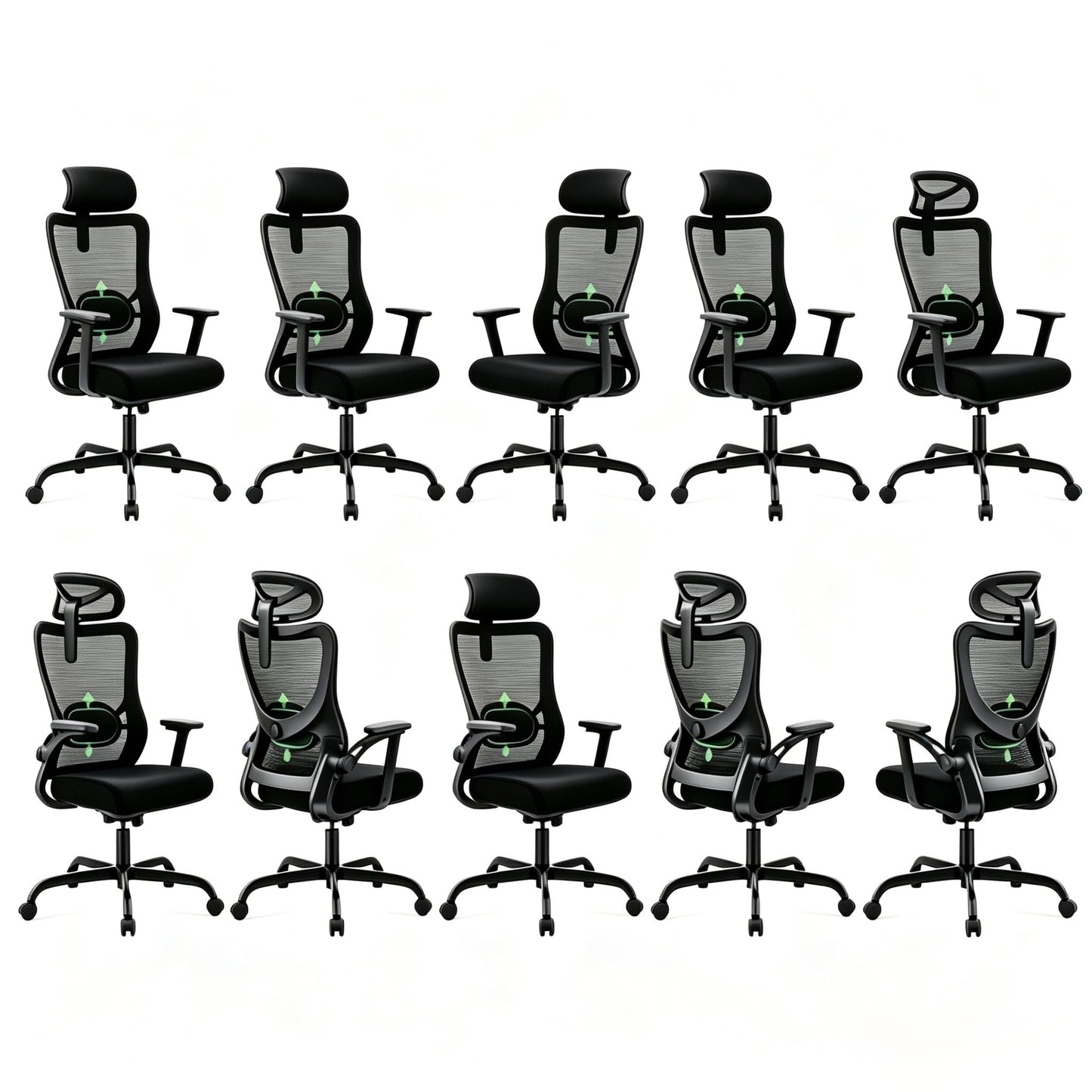 Marsail Ergonomic Office Chair with 3D Armrests