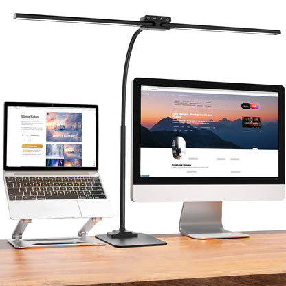 EppieBasic LED Desk Lamp 24W 31.5-inch Double Head Desk Light