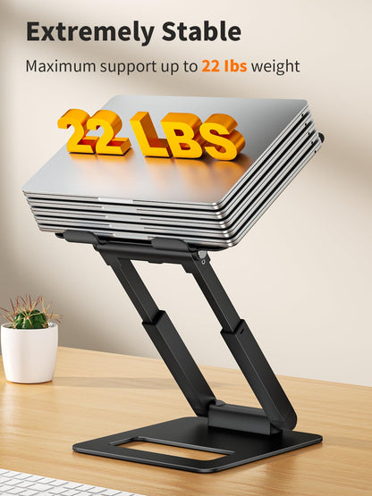 Adjustable Laptop Stand Telescopic Rotating Ergonomic Height Riser Foldable Desk Holder