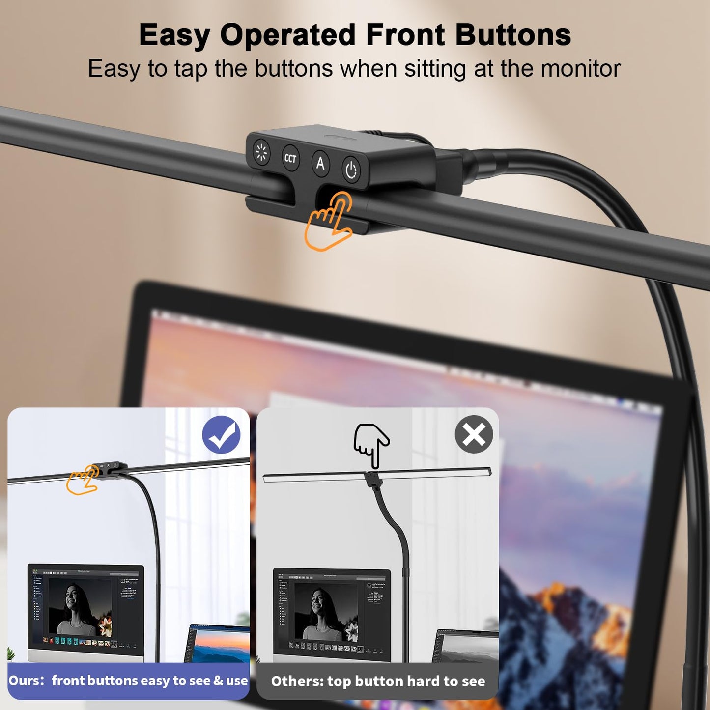 EppieBasic LED Desk Lamp 24W 31.5-inch Double Head Desk Light