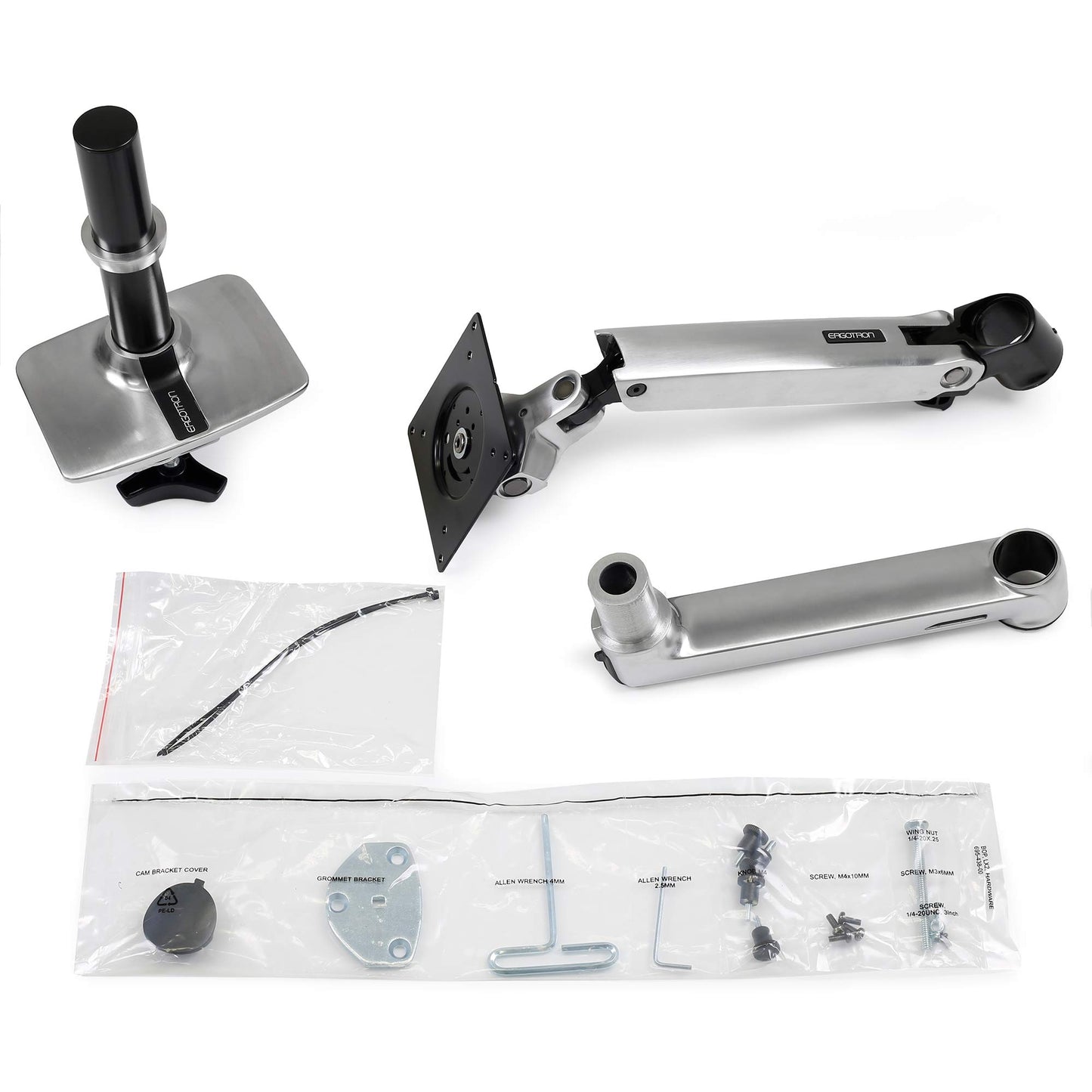 Ergotron – LX Premium Single Monitor Arm, VESA Desk Mount