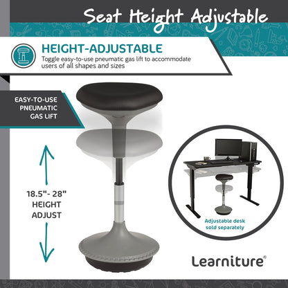 Active Learning Stool Adjustable Height Rocking Base Backless Ergonomic Posture Stool Core Support Lightweight Portable Office Classroom Stool
