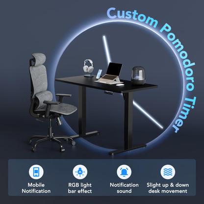 Electric Standing Desk Adjustable Height Sit Stand Desk with Memory Settings Home Office Desk