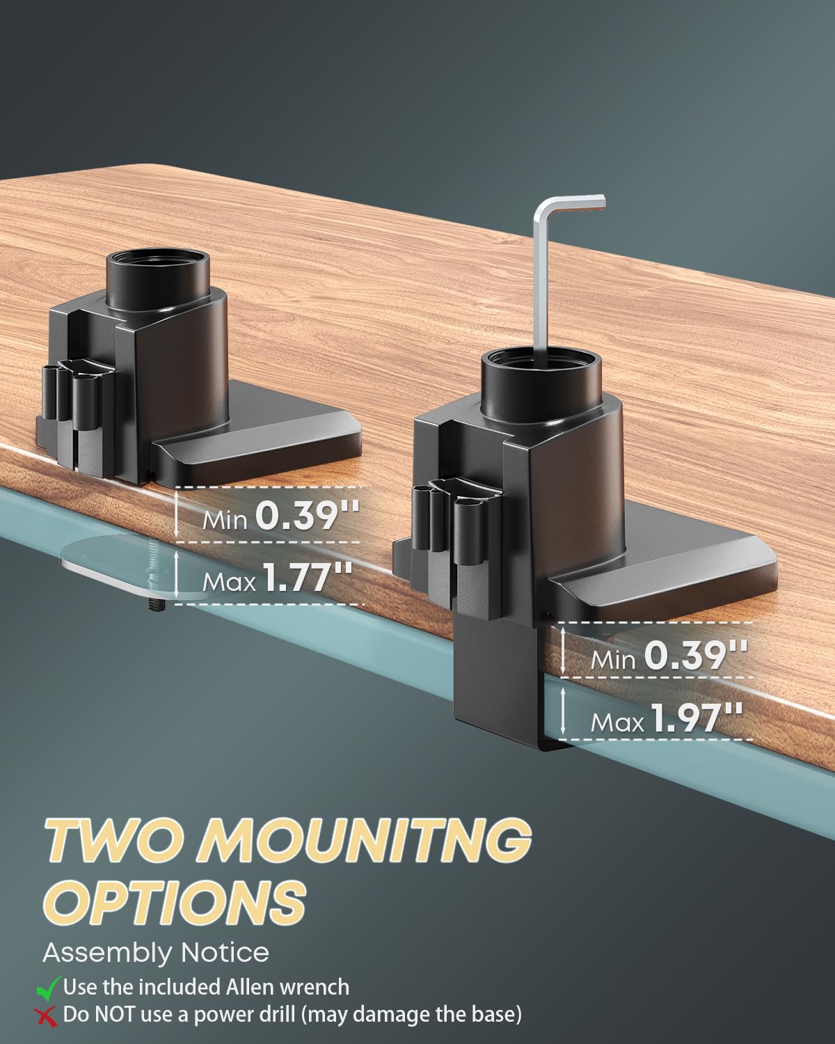 Dual Monitor-Arm Ultrawide Heavy Duty - 24-57 inch Vertical Dual Monitor Mount