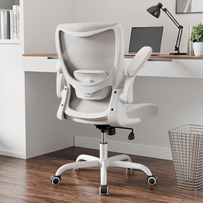 Ergonomic Mesh Office Chair Adjustable Lumbar Support Flip-Up Armrests