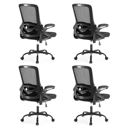 Ergonomic Mesh Office Chair with Adjustable Lumbar Support and Flip-Up Arms Executive Task Chair