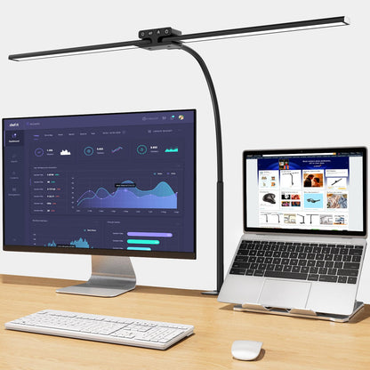 EppieBasic LED Desk Lamp 24W 31.5-inch Double Head Desk Light