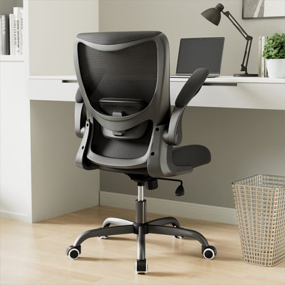 Ergonomic Mesh Office Chair Adjustable Lumbar Support Flip-Up Armrests