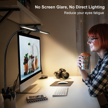 EppieBasic LED Desk Lamp 24W 31.5-inch Double Head Desk Light