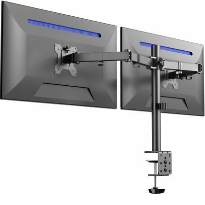 Dual Monitor Desk Mount Heavy Duty Fully Adjustable Steel Stand for Two Screens Computer Monitor Arm Stand