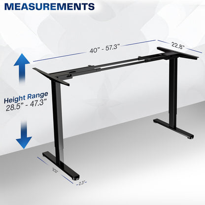 Electric Dual Motor Standing Desk Frame Height Adjustable DIY Workstation Memory Controller Frame Only 40–85 Inch Top Support