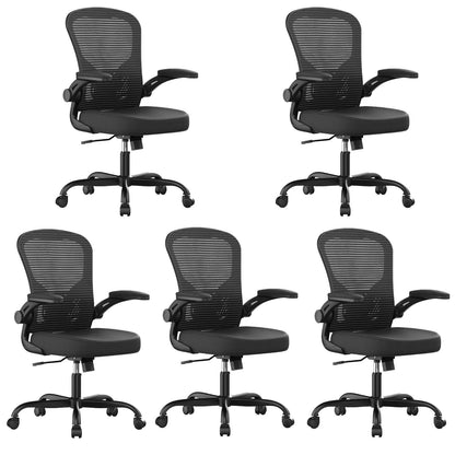 High Back Mesh Office Chair 330LBS Flip-Up Arms Lumbar Support