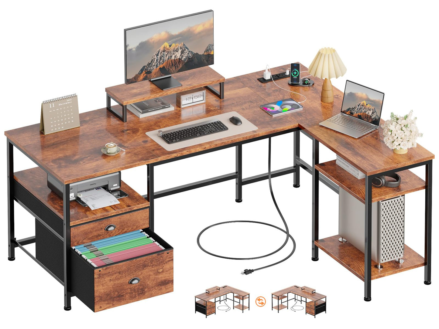 Furologee L Shaped Computer Desk